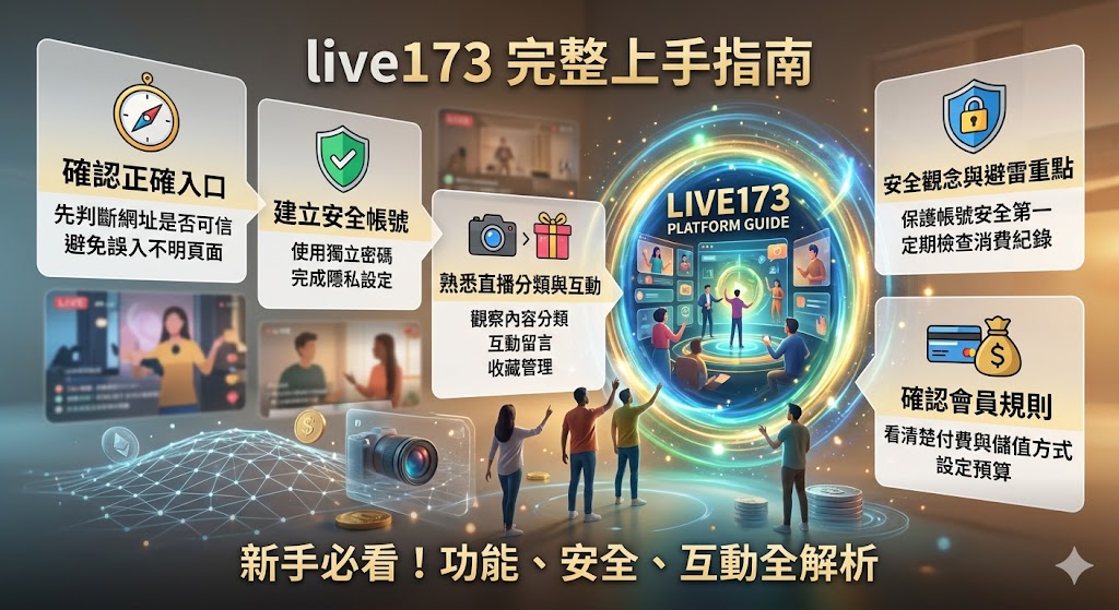live173 是許多使用者搜尋直播互動、影音觀看與會員功能時會查詢的關鍵字，本文整理 live173 的平台定位、註冊使用流程、觀看互動方式、帳號安全設定、付費注意事項與常見問題，幫助新手快速了解 live173 怎麼用、有哪些功能、使用前該注意哪些細節，降低誤操作與資訊不清造成的困擾。